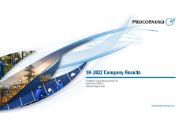 MedcoEnergi Investor 1H22 Presentation