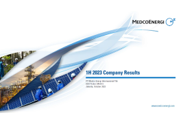 MedcoEnergi Investor 1H23 Presentation