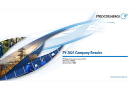 MedcoEnergi Investor FY22 Presentation