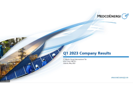 MedcoEnergi Investor 1Q23 Presentation